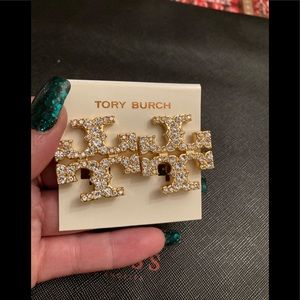 Tory Burch Clip on T Logo Studs